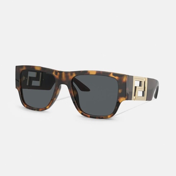 🤎💛$390. Versace 2022 Style “GRECA” Unisex Tortoise with Gold Greek Key NEW! - Picture 7 of 16